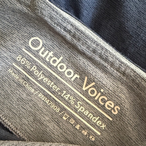 Outdoor Voices Kids Navy and Gray Leggings - Picture 2 of 3